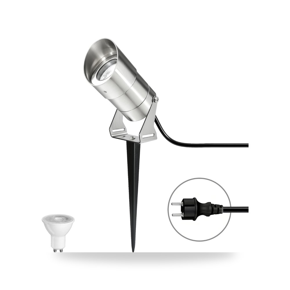 مقياس مصباح LED للحديقة مع مسمار طاقة وارضي الستانلس ستيل موديل IP65