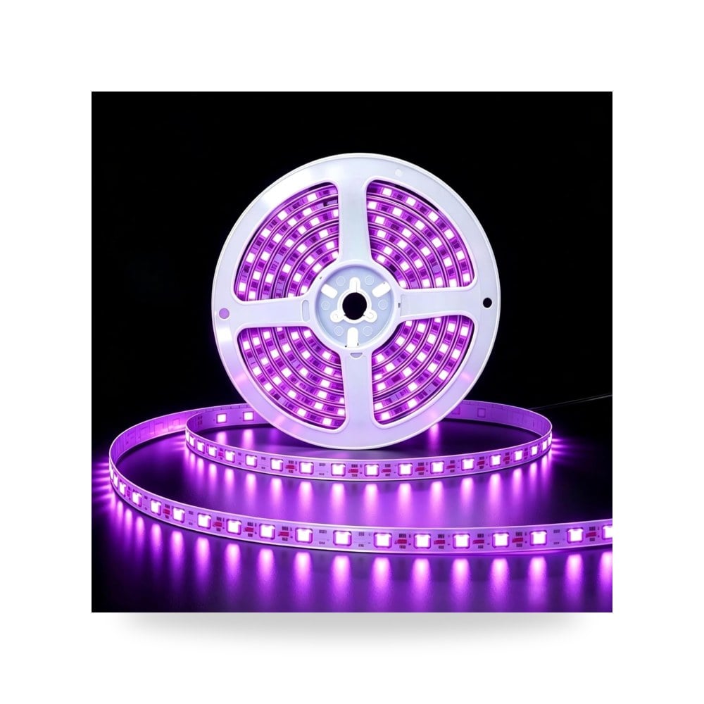 شريط اضاءة LED اسود بالاشعة فوق البنفسجية بمنفذ USB بطول 5 بطارية