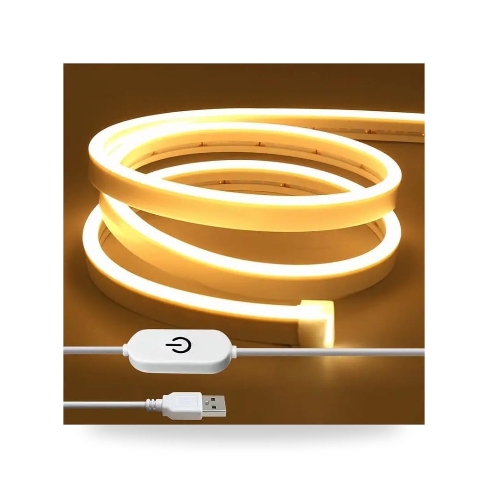 شريط اضاءة نيون LED بطول 1 متر، شريط اضاءة قابل للتعتيم
