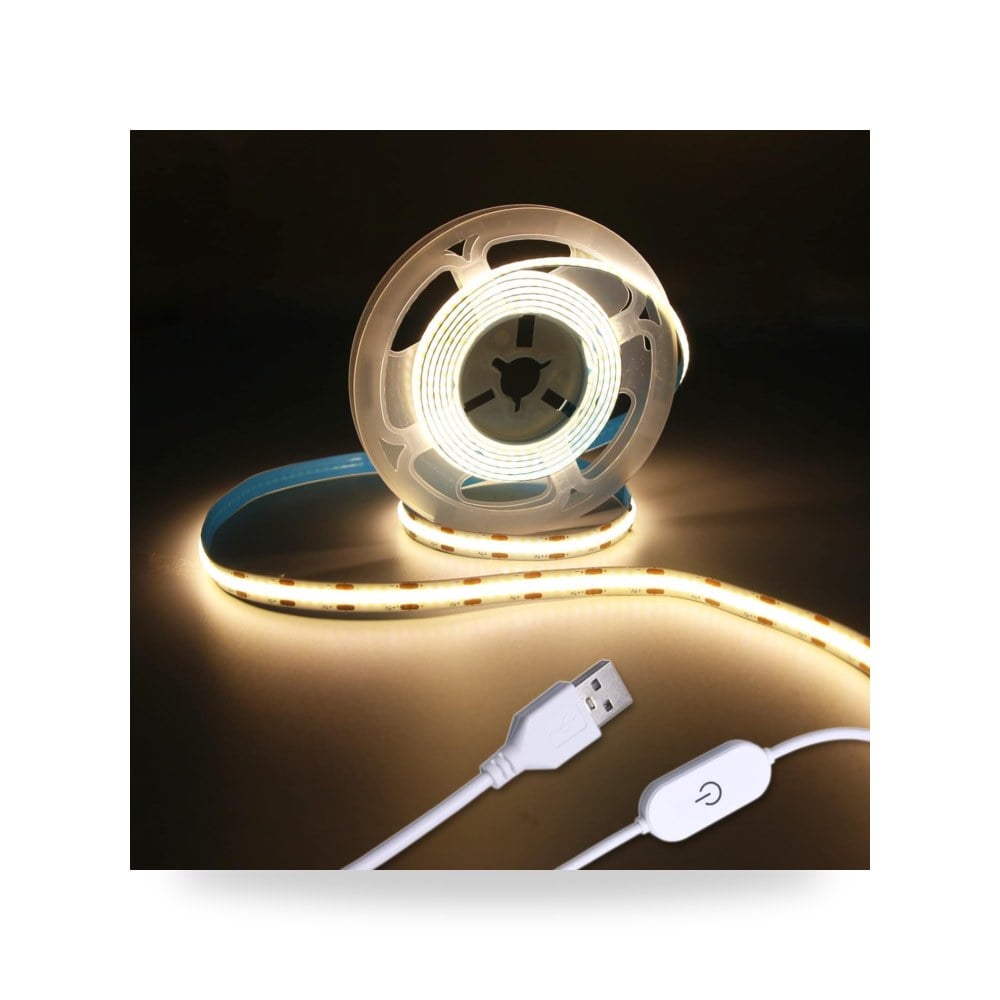 شريط اضاءة LED يعمل باللمس 5 فولت USB 9.84 قدم - 3 متر، شريط