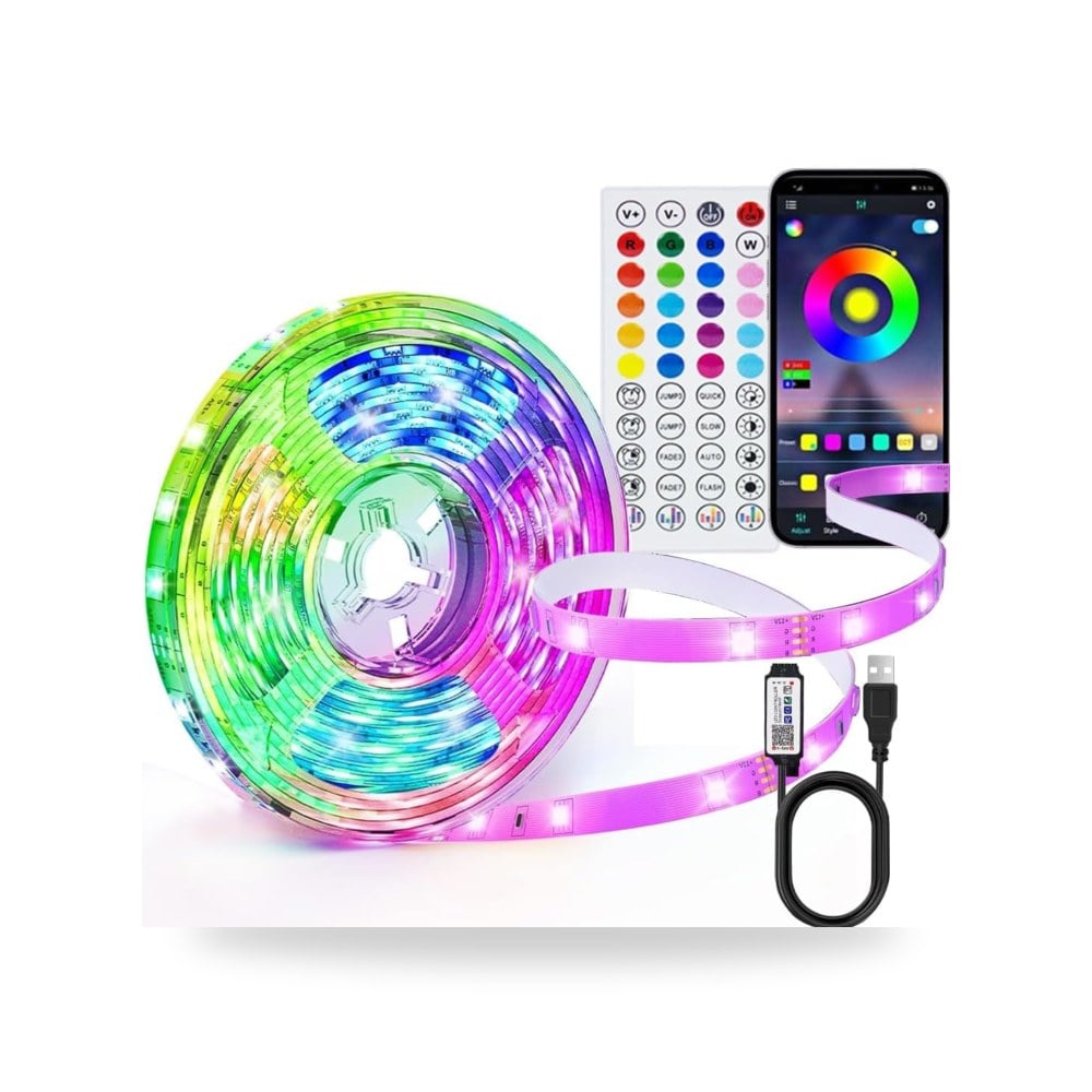 شريط اضاءة LED بطول 10 متر - تحكم ذكي عبر التطبيق ومزامنة B0H7VNXHVN