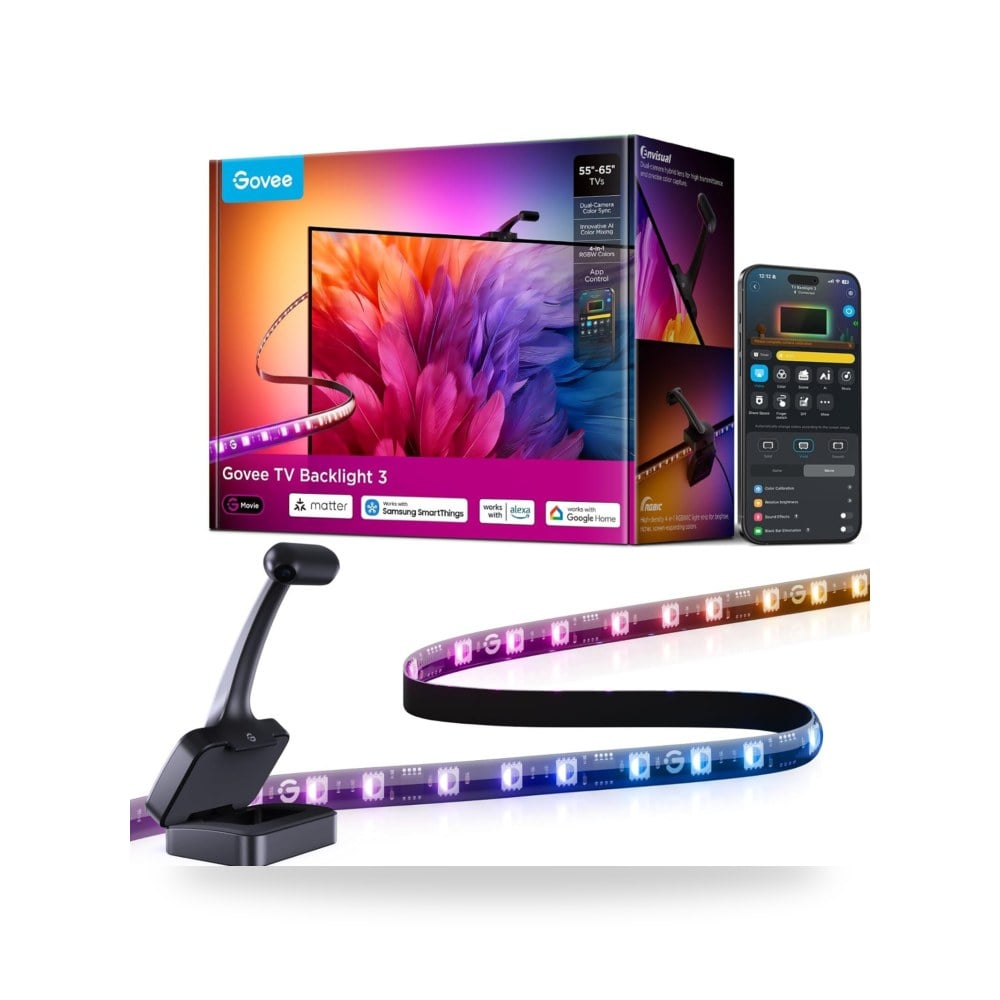 اضاءة خلفية LED للتلفزيون الاصدار 3 من جوفي مع كاميرا - موديل B0GTMG2R41