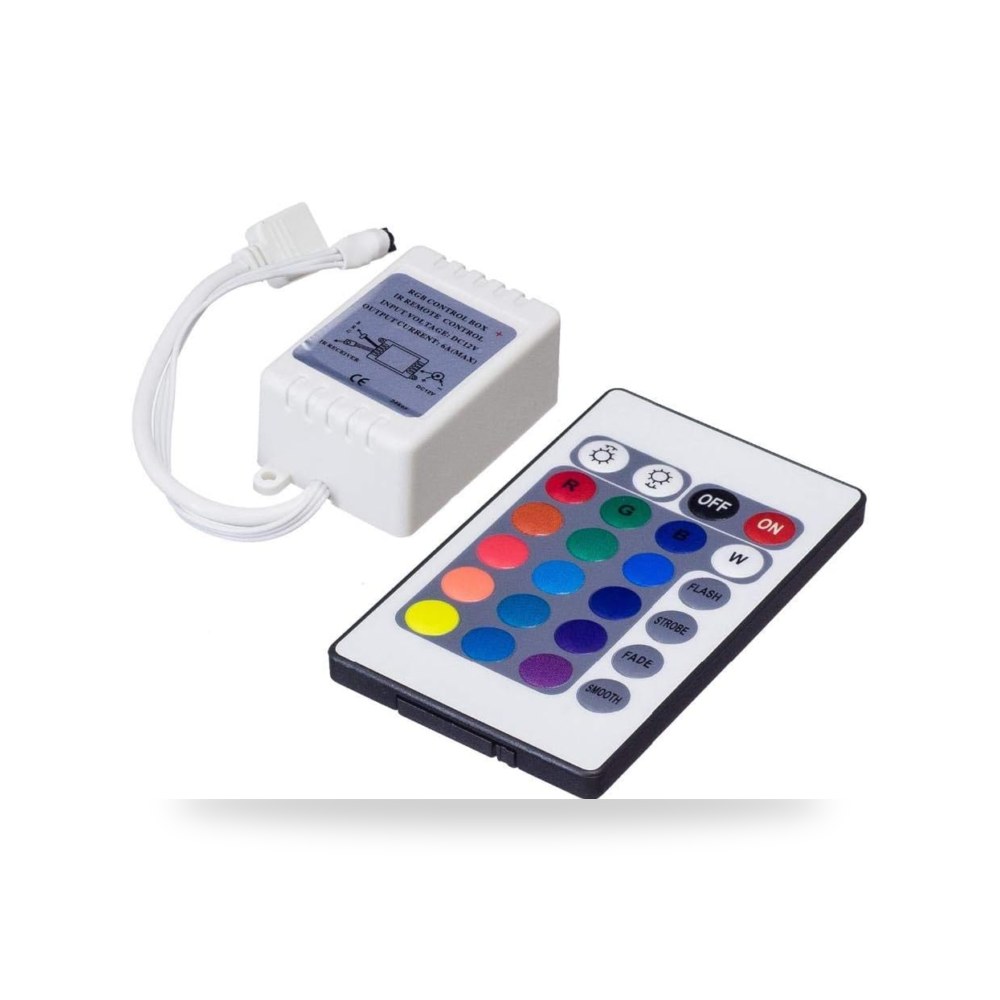 وحدة تحكم عن بعد للإضاءة RGB بجهد 12 فولت موديل SMD3528 مع ريموت