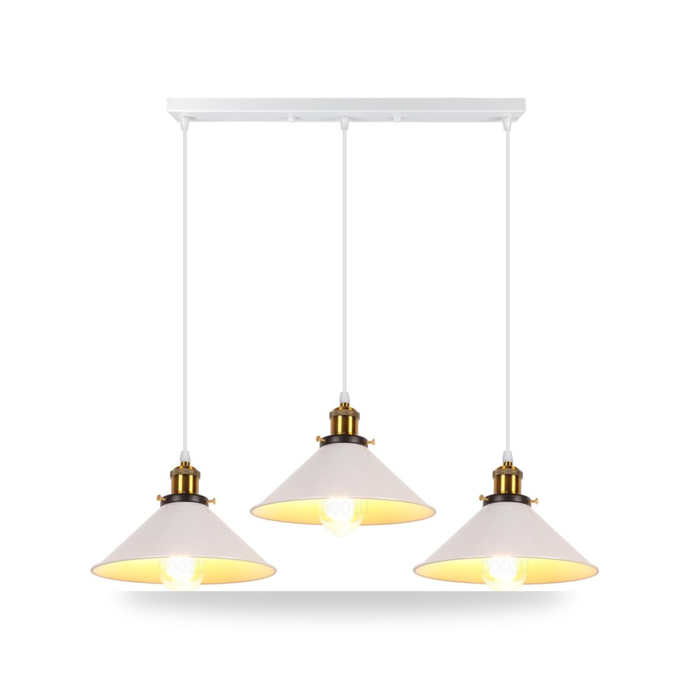 إضاءة ثريا معلقة معدن أبيض 3 لمبات موديل 3-Bulb | متجر ريمكو