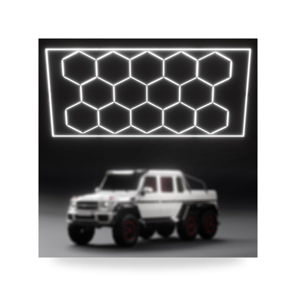 14 مصباح LED سداسي للمراب، 672 واط 6500 كلفن، مصابيح LED