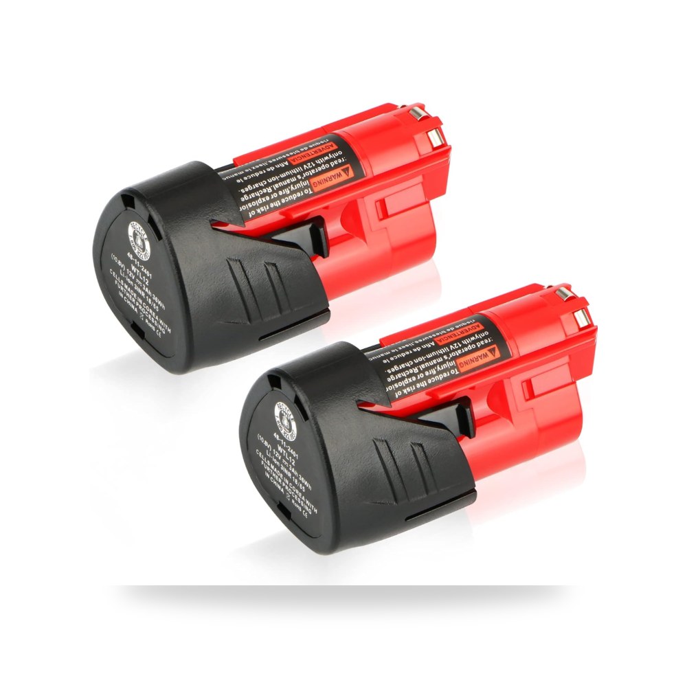 بطاريات 2 بطارية بديلة ويتلي M12 12V 3Ah ميلووكي موديل B0B5WZY7ZT