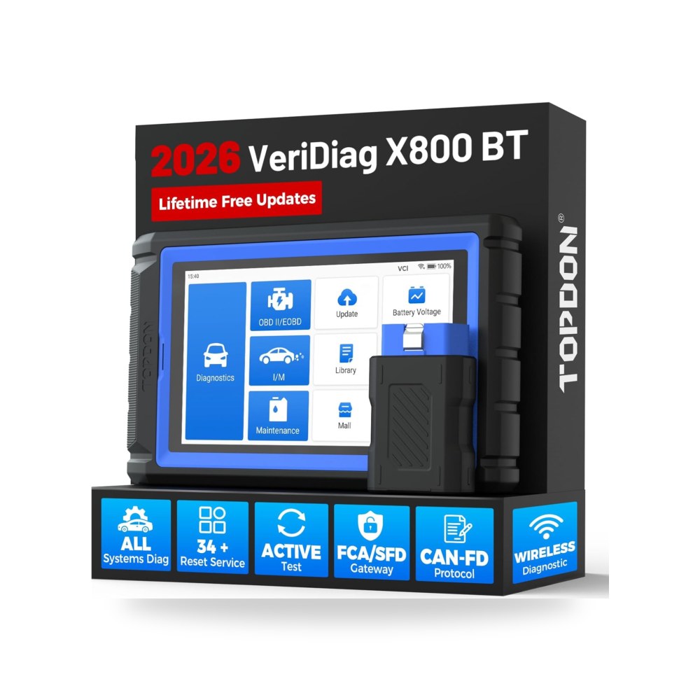 جهاز توبدون ماسح ضوئي X800 BT OBD2، اداة مسح فيريدياج