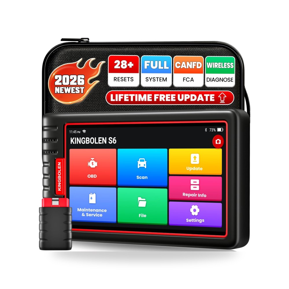 كينغ بولين ماسح ضوئي S6 OBD2 2026، اداة مسح ضوئي بلوتوث
