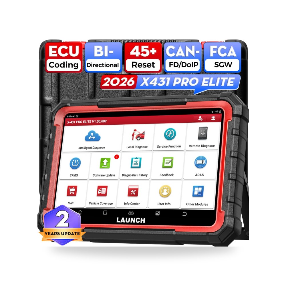 جهاز فحص وتشخيص السيارة X431 برو ايليت OBD2، برمجة ECU