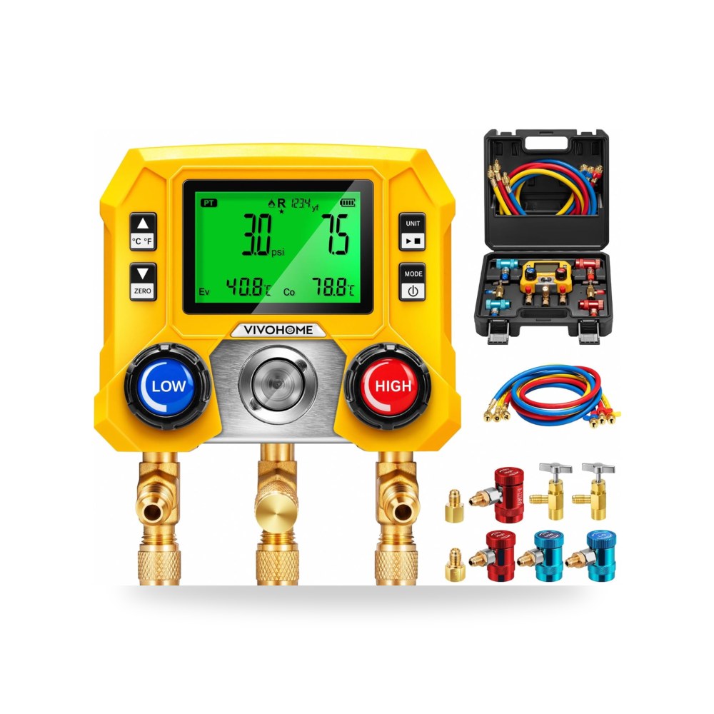 فيفو هوم مجموعة مقياس رقمي متعدد التدفئة والتهوية وتكييف موديل R454B
