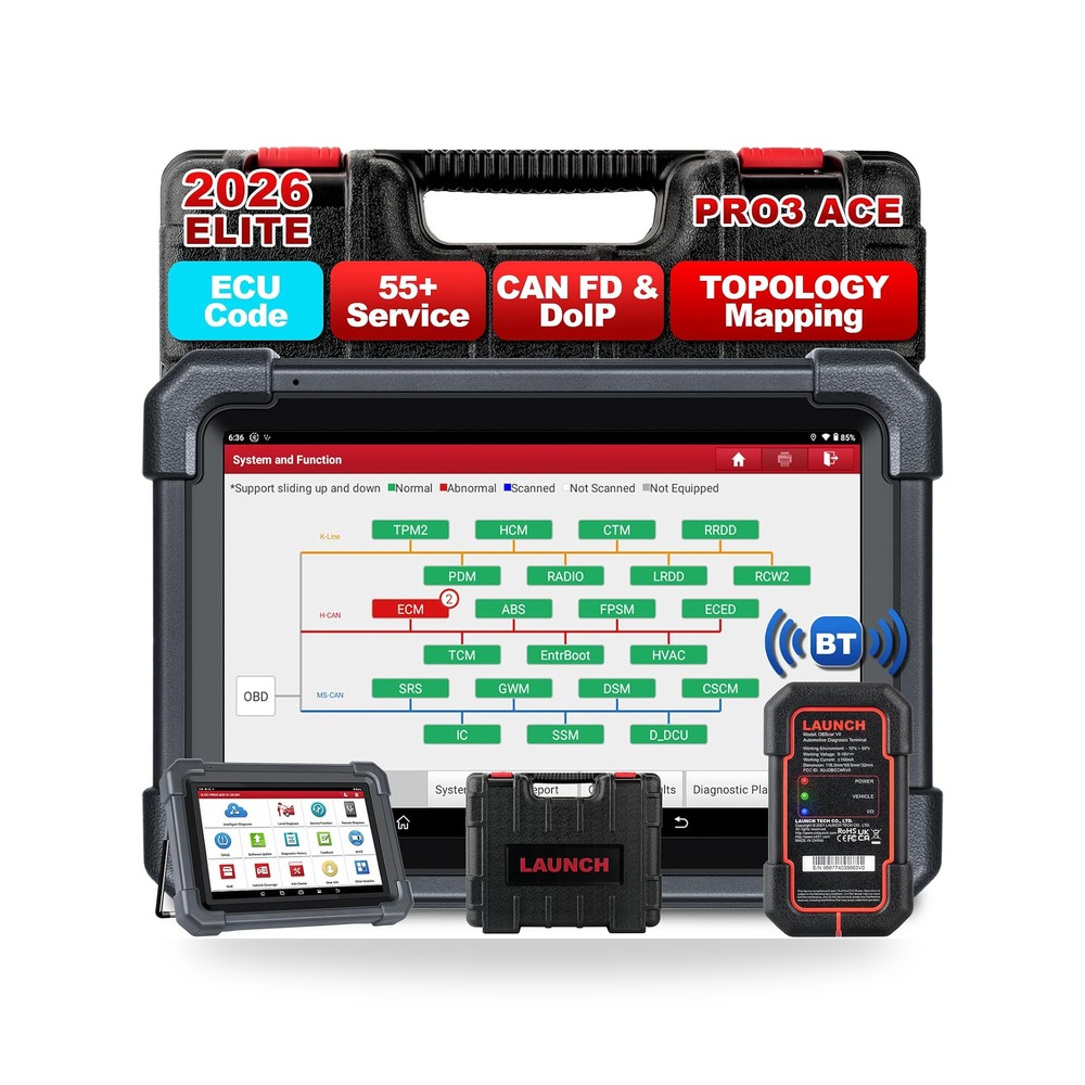 لونش اداة مسح ضوئي ثنائية الاتجاه مطورة X431 PRO3 ACE Elite 55 وظيفة اعادة ضبط