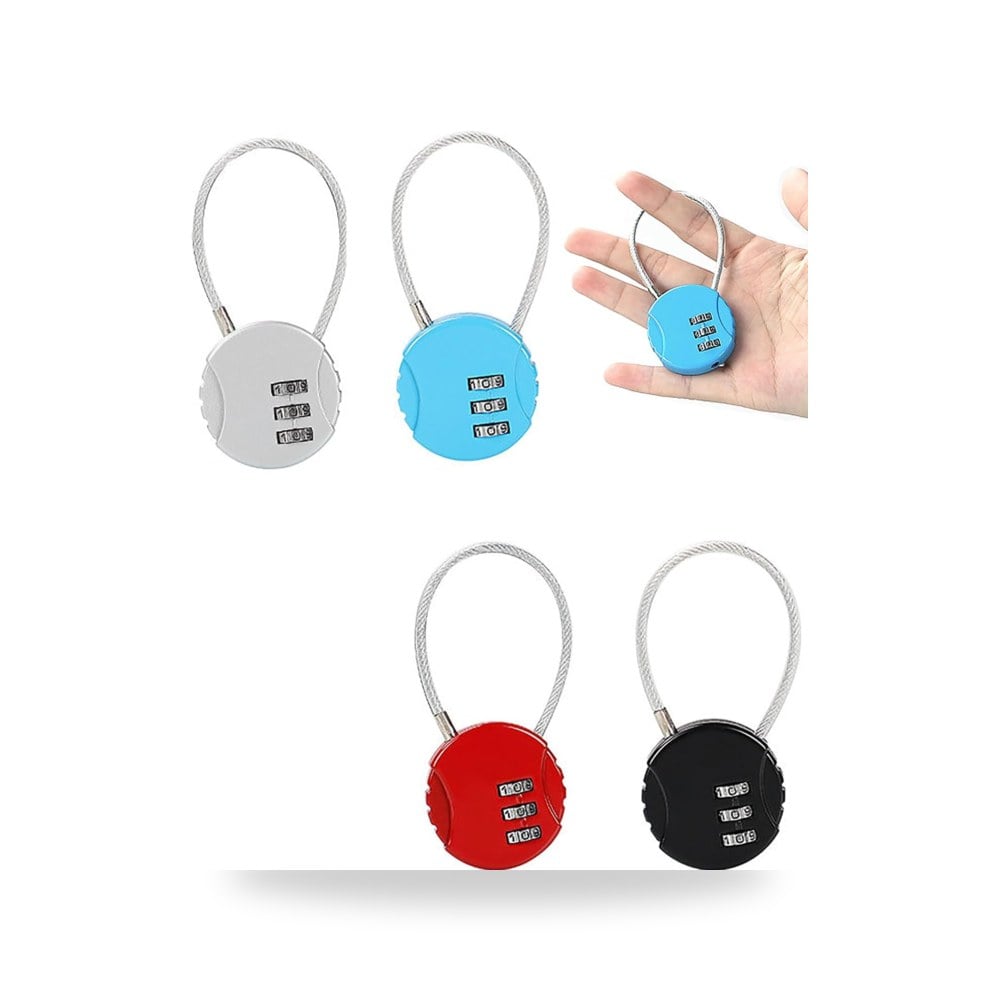 جودتول (Gudtool) - قفل أمان رقمي مكون من 3 أرقام قابل لإعادة الضبط للحقائب والخزائن