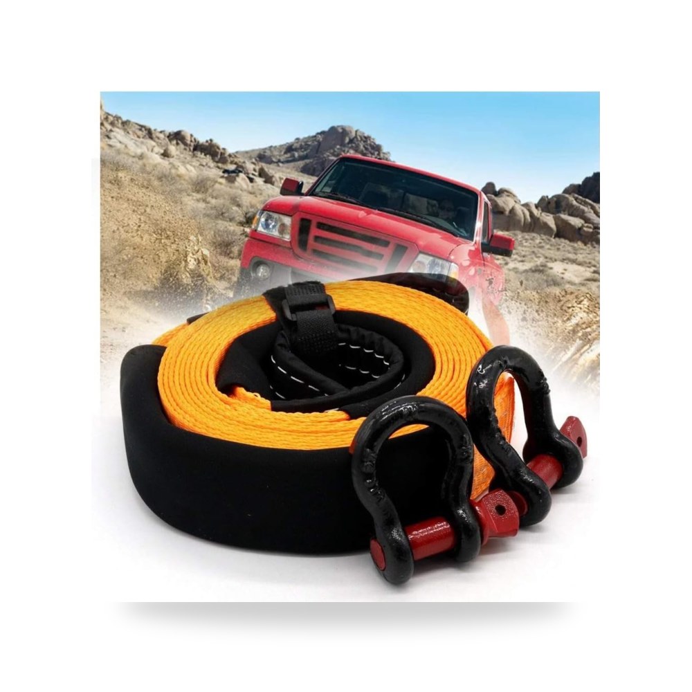 حافظة حزام معدني، حزام سحب السيارة، مع خطاف أجل وظائف السيارات 4x4