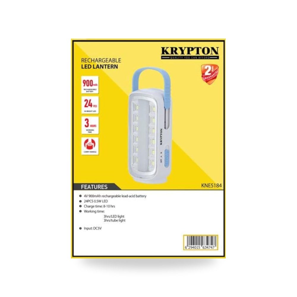 فانوس LED قابل لإعادة الشحن، KNE5184 - ببطارية حمضية رصاصية
