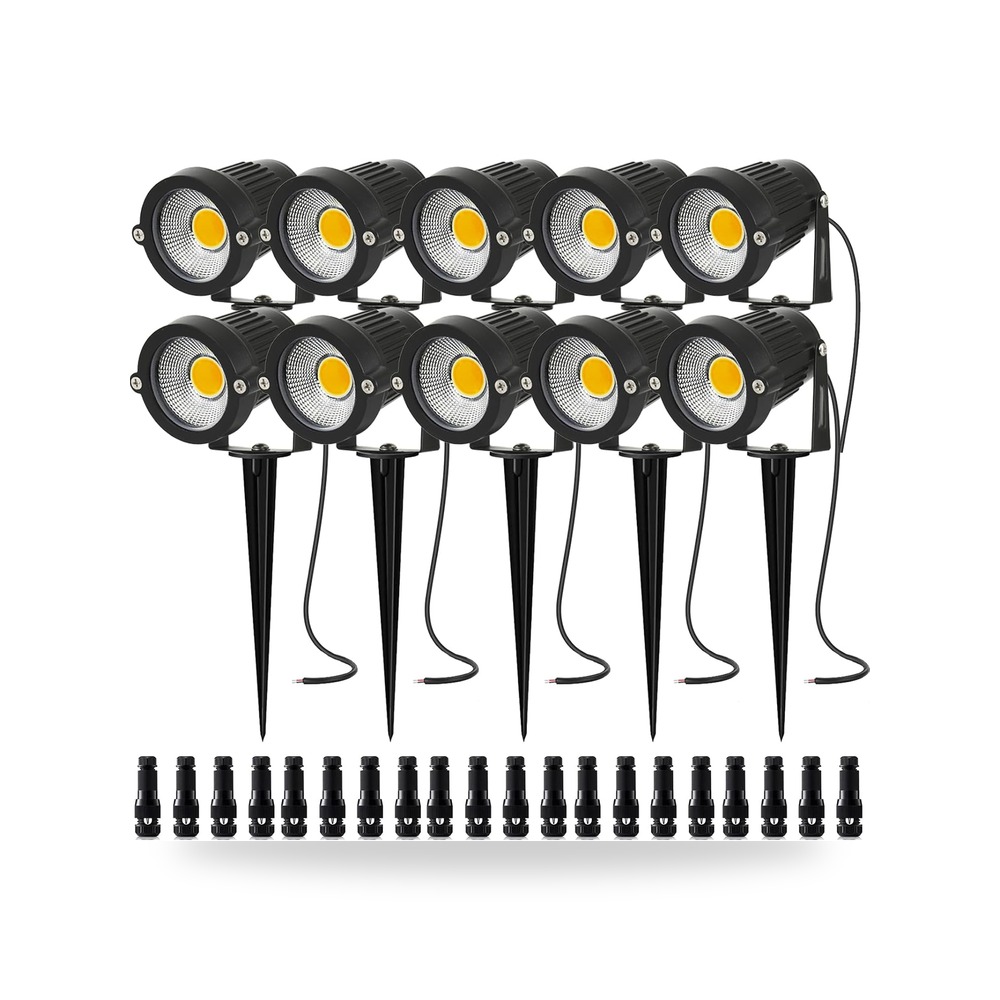 مصباح اضاءة LED للمناظر الطبيعية بجهد منخفض 12 فولت و24 اهسيلوس من 10 قطع موديل IP66