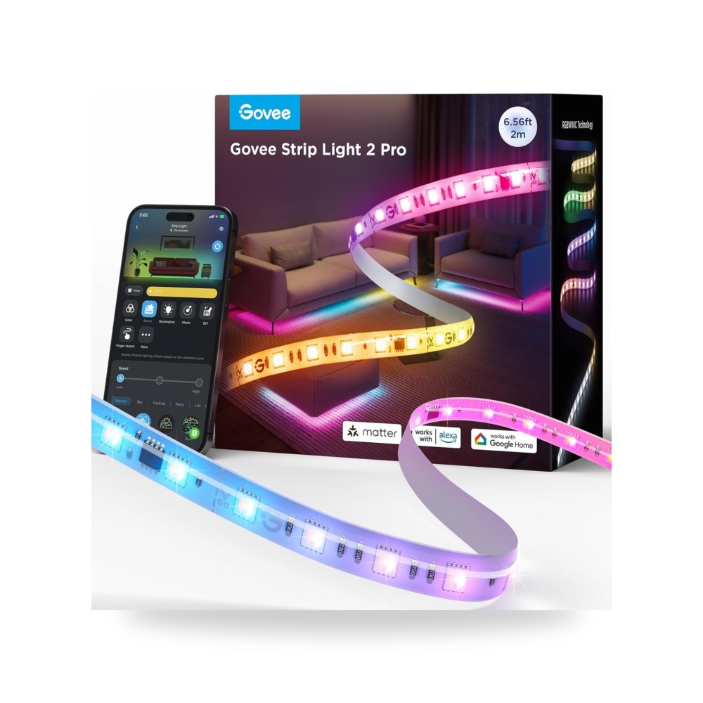 جوفي شريط اضاءة LED ار جي بي دبليو اي سي 2 برو 2 متر
