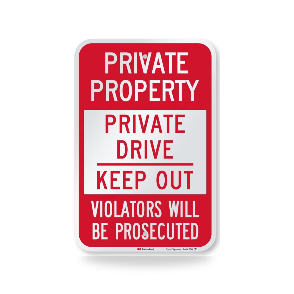 سمارت ساين لافتة "Private Property - Private Drive - Keep