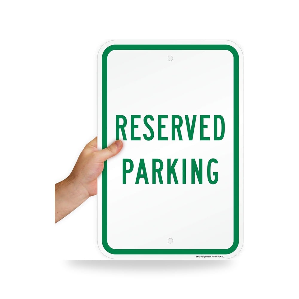 لافتة "Reserved Parking" من سمارت ساين | 12 بوصة × 18 بوصة