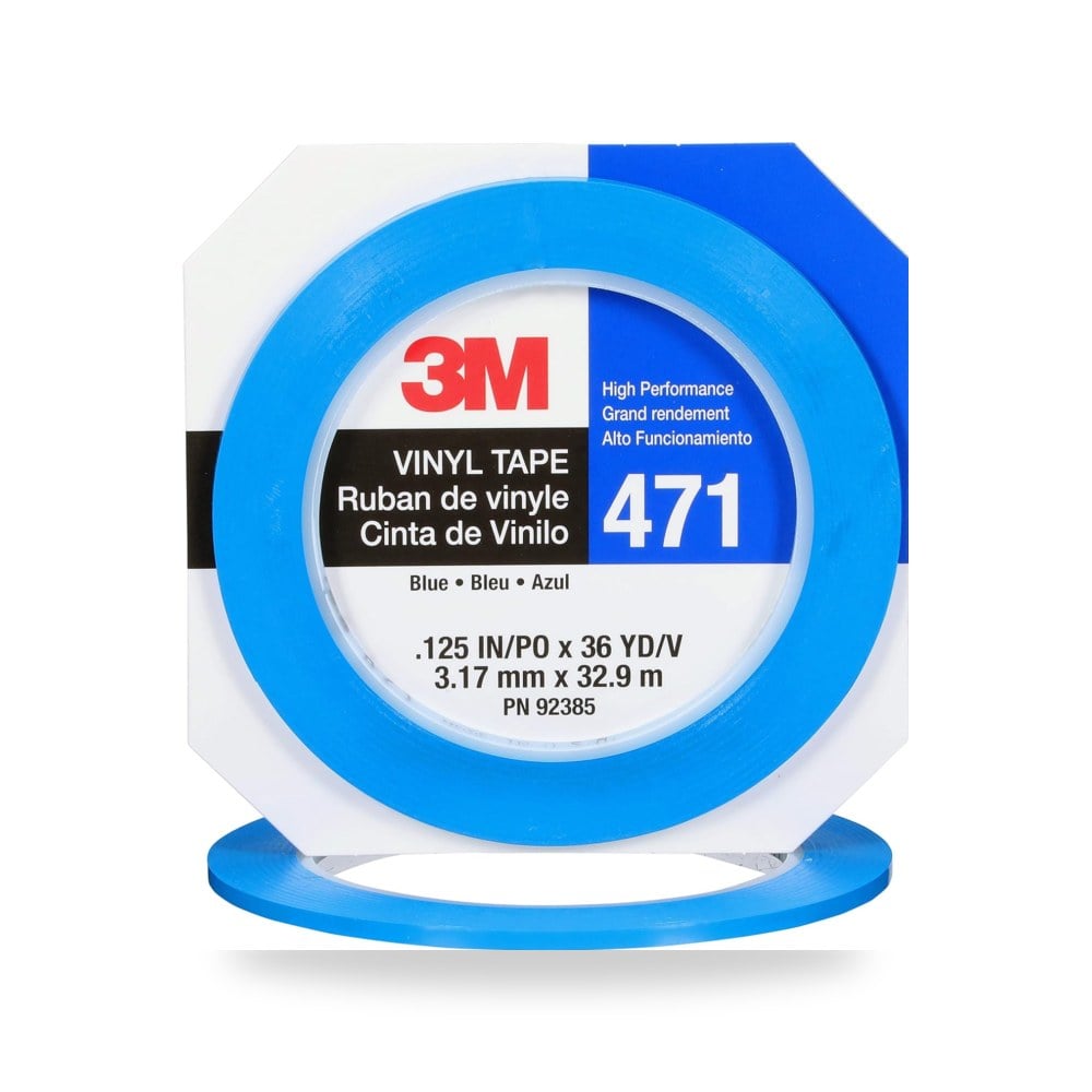 شريط فينيل 92385 471 ازرق، 0.1 بوصة 36 ياردة. 3M