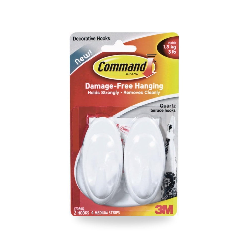 3M 17086Q كوماند 2PK خطاف ديكور الكمية 4