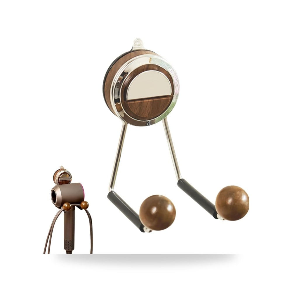 حامل مفاتيح وشماعة خطافات جدارية فاخرة من خشب الجوز الطبيعي ماركة Walnut Decor Pro
