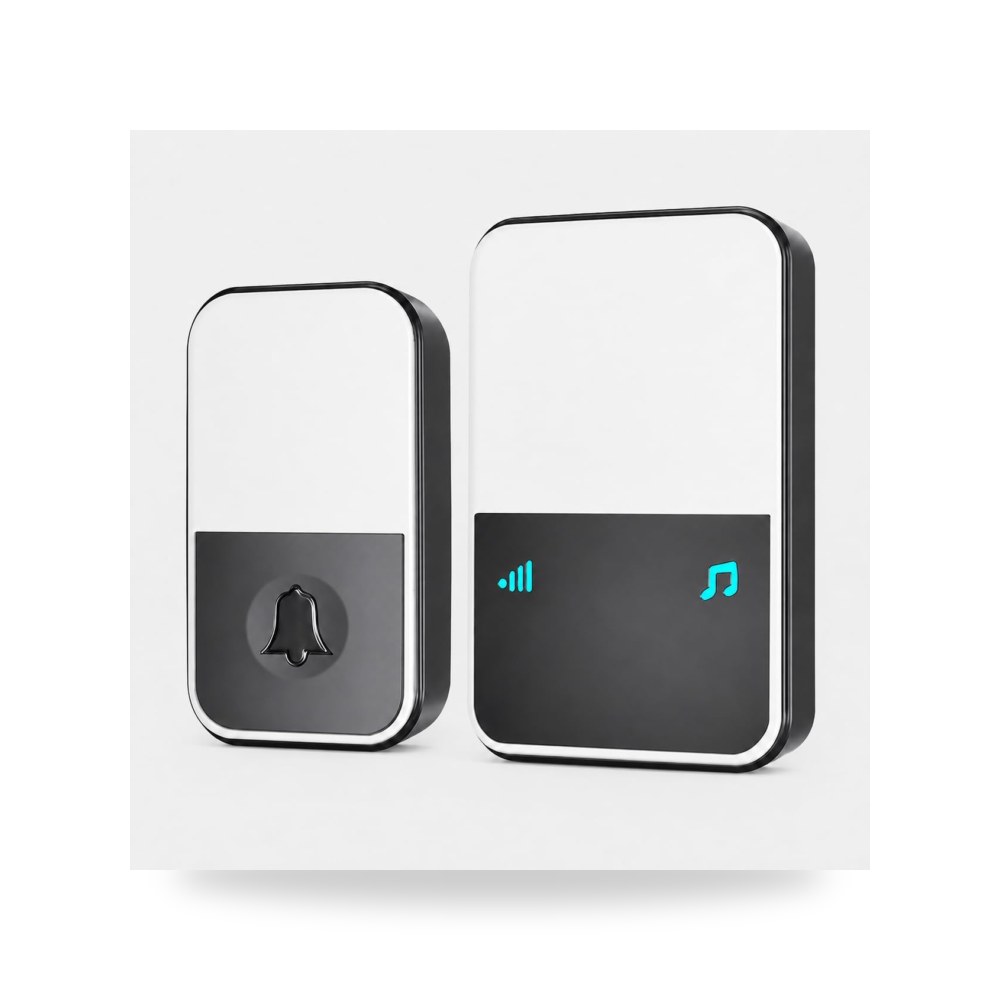 طقم جرس باب لاسلكي، جرس باب لاسلكي مقاوم موديل IP44 (كود: 635424)