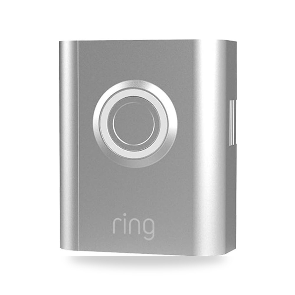 جرس باب فيديو ذكي بكاميرا HD ورؤية ليلية وصوت ثنائي الاتجاه رينغ - Ring - فضي