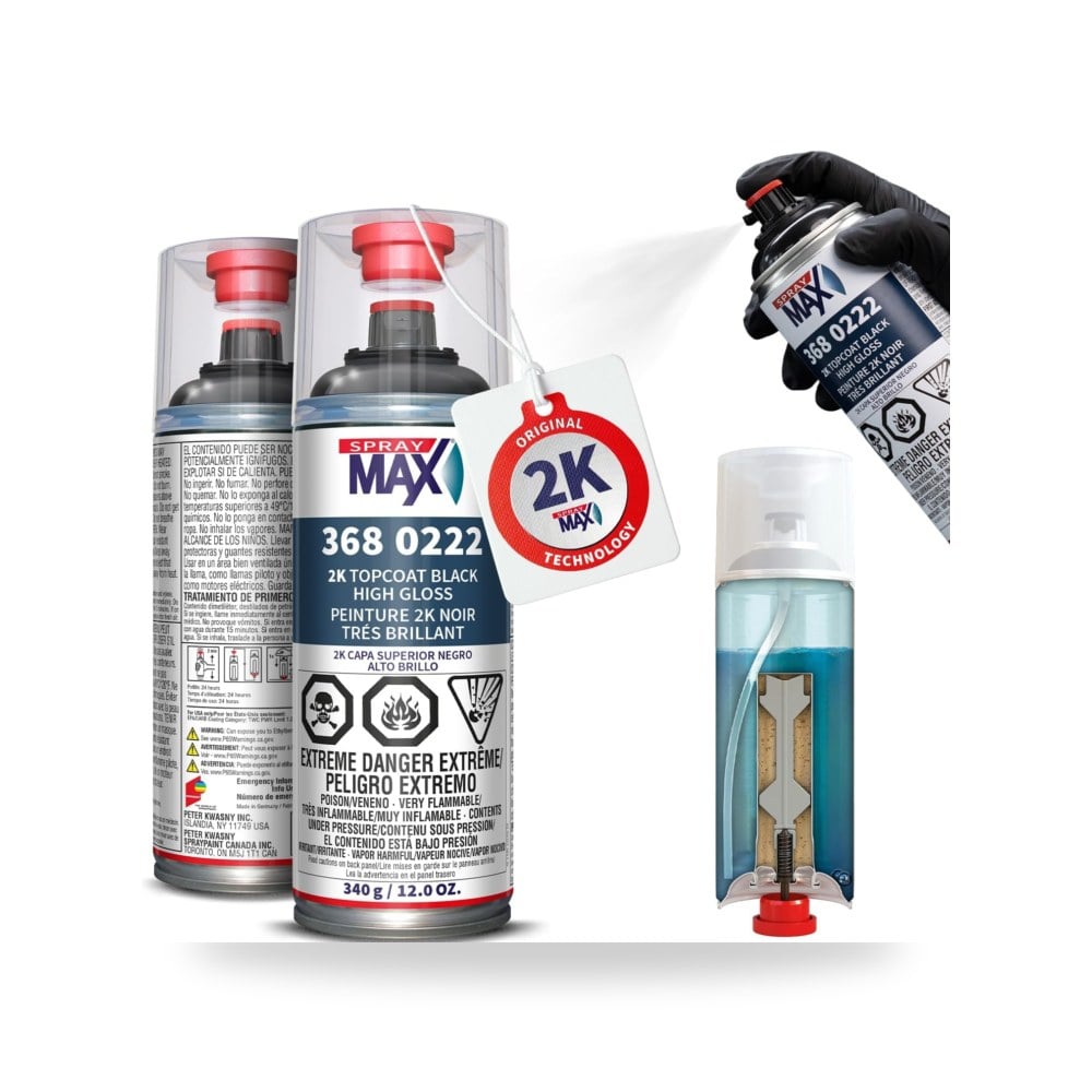 بخاخ ماكس 3680222، DTM Topcoat أسود شديد
