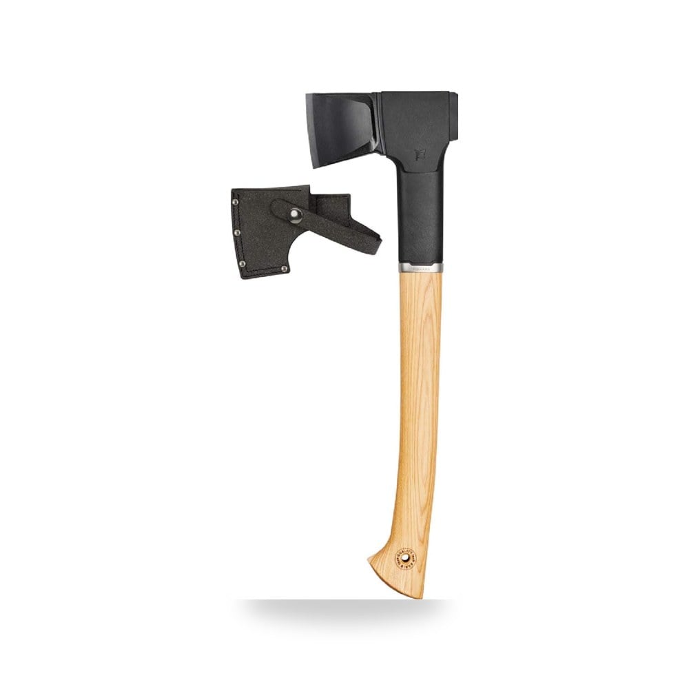 فأس تقطيع وتخييم احترافي بمقبض مريح من خشب الجوز الأمريكي Hickory عالي المتانة ماركة