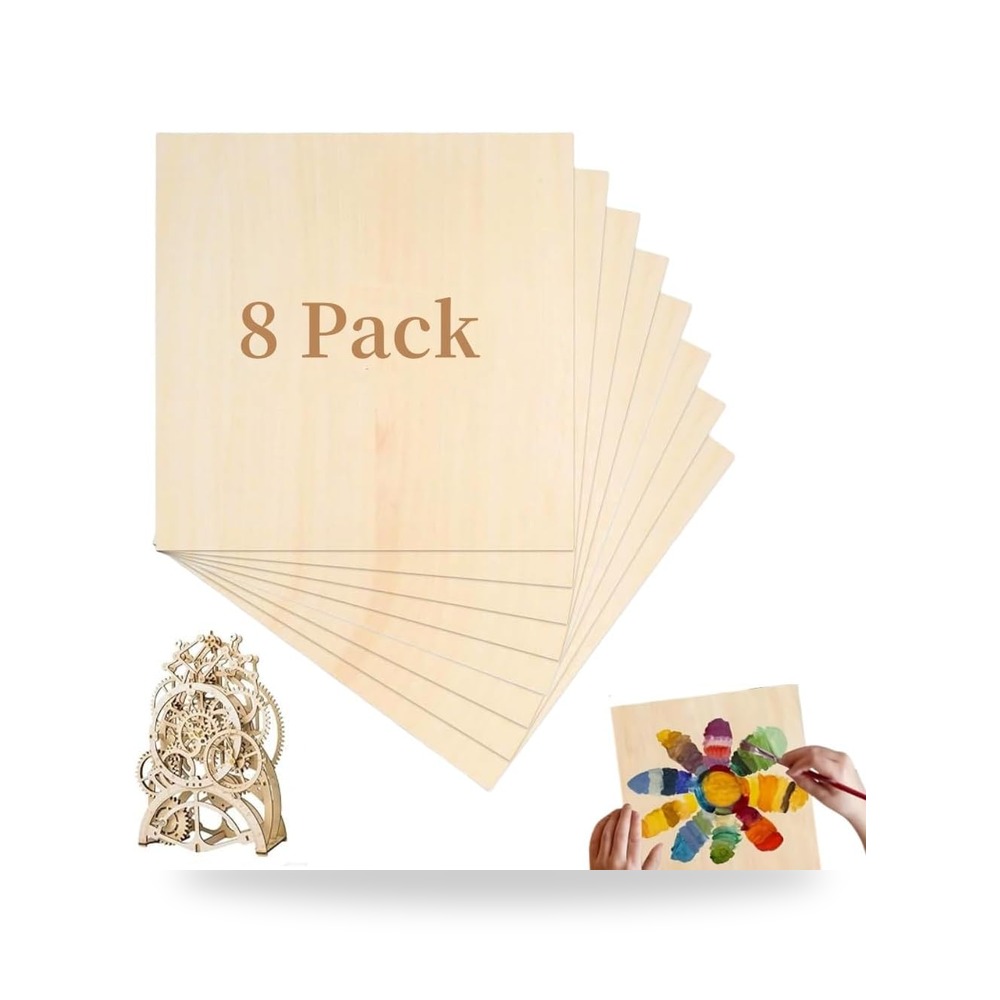 صفائح خشب الزيزفون الطبيعي الرقيق للحرف اليدوية والقص بالليزر (Basswood Sheets) مقاس