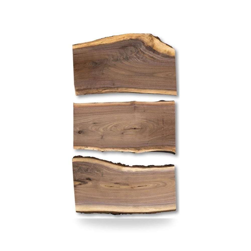 ألواح خشب جوز طبيعي بحواف حية أصلية Live Edge للأعمال الخشبية والديكور ماركة زدت والروس