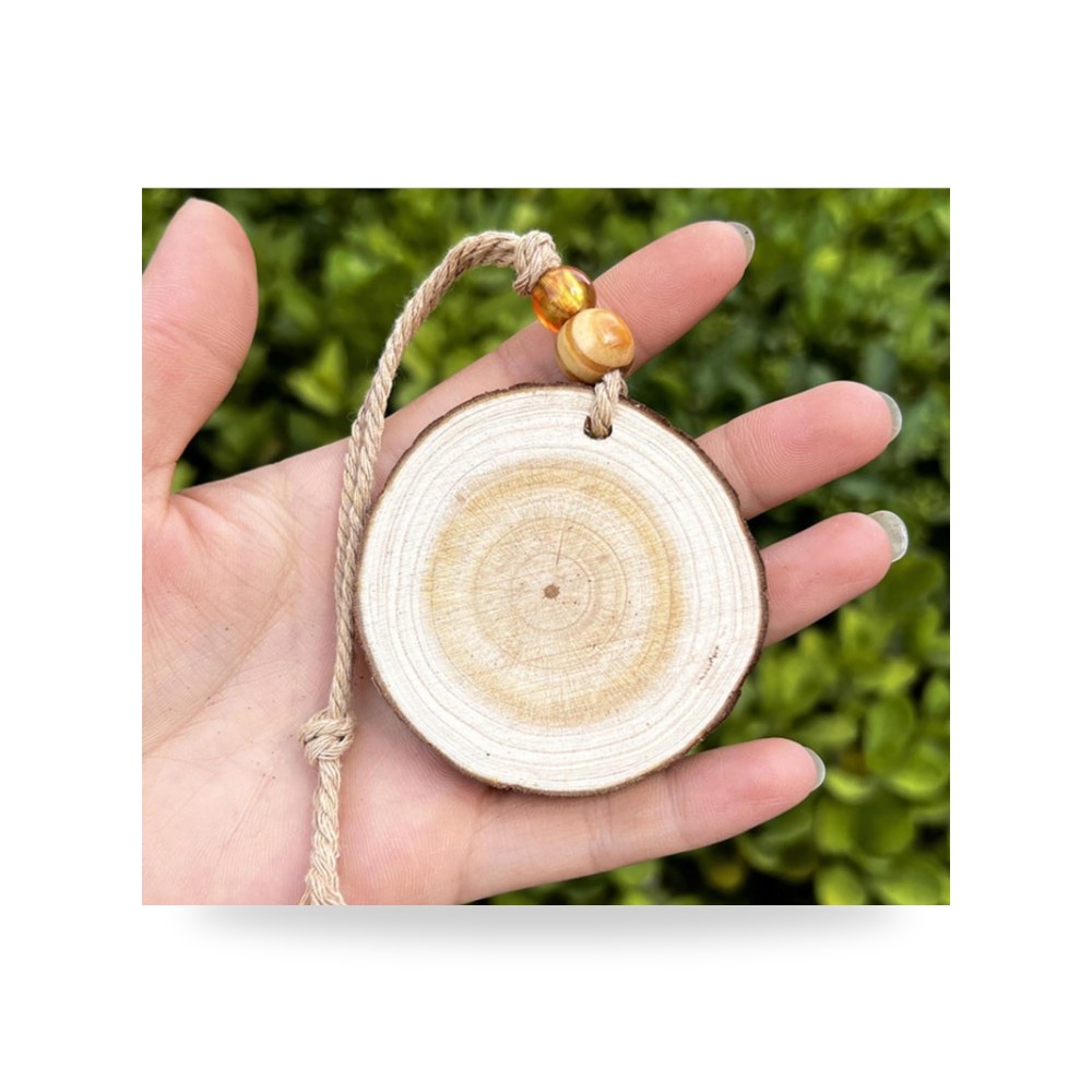 طقم شرائح وأقراص خشب صنوبر طبيعي بلحاء الشجر للحرف اليدوية والرسم 5 قطع ماركة Pine Crafts