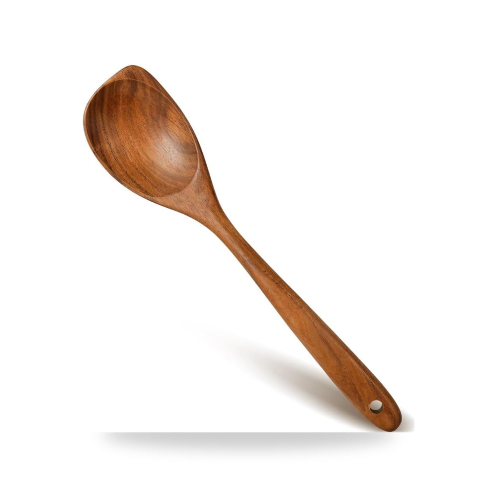 ملعقة طبخ وتحريك احترافية من خشب الساج الطبيعي المقاوم للحرارة ماركة Teak Kitchen Craft