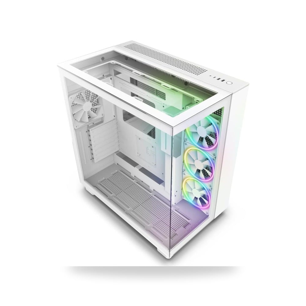 موصلات NZXT صندوق كمبيوتر للالعاب اتش 9 اليت 3 مراوح F120 RGB مزدوجة