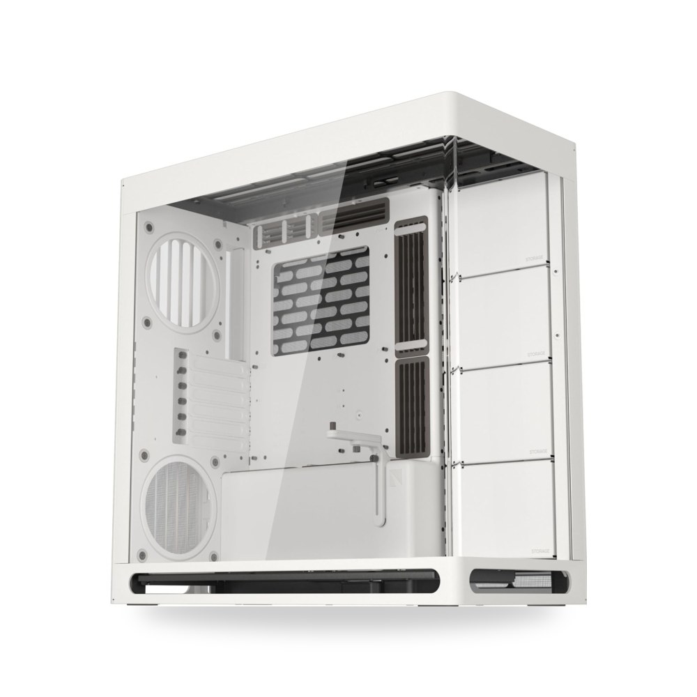هيكل كمبيوتر ميد تاور HS 420 من زجاج مقوى ثنائي الحجرات هافن