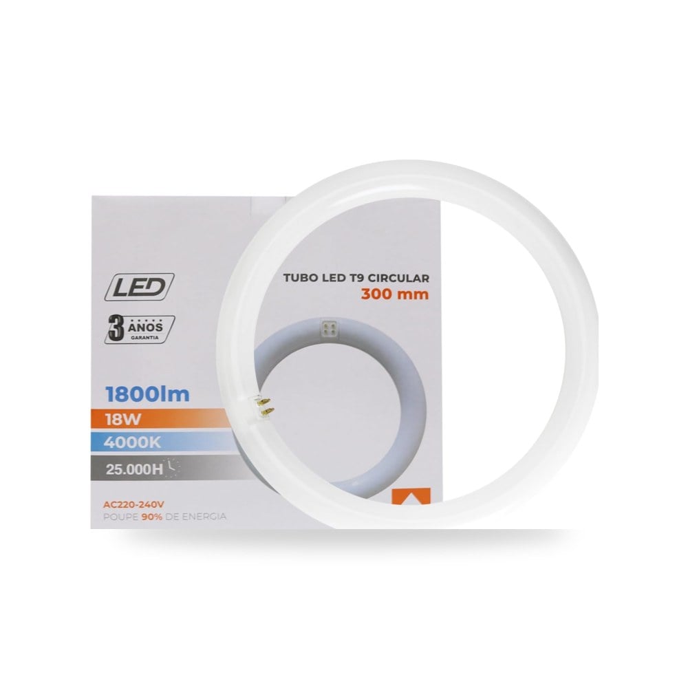 انبوب اضاءة LED T9 بقطر 30 سم 18 واط ابيض دافئ 4000 كلفن ماكسليد