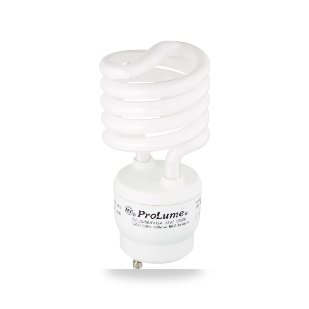برولوم CFL23 - 50 - GU24 46524 23 واط T2 حلزوني 5000 كلفن GU24