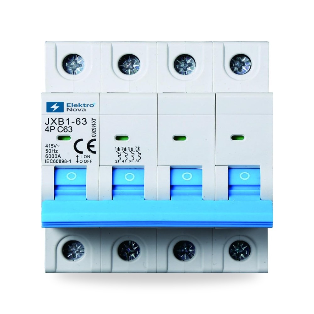 سكين قاطع دائرة كهربائية مراحل 4P 63A C63 6kA