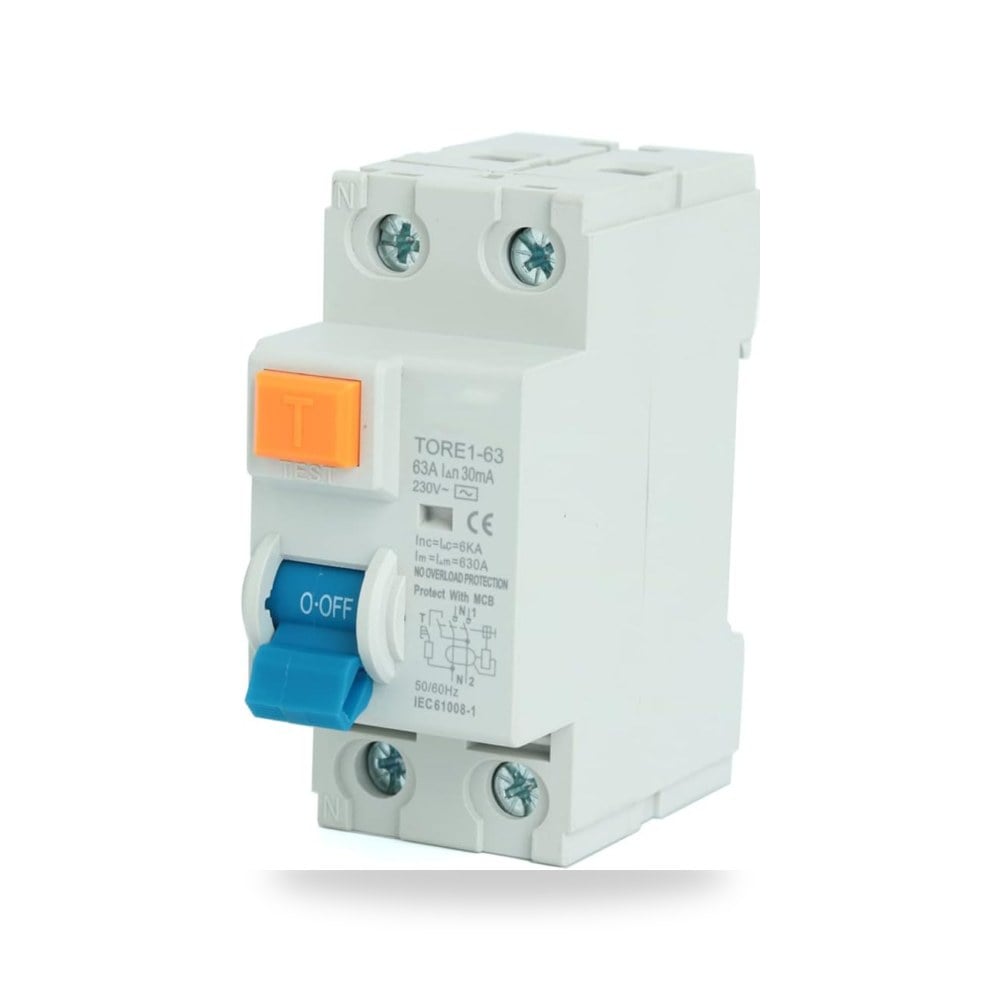2P 4P 16A 63A 6KA RCCB RCD قاطع الدائرة
