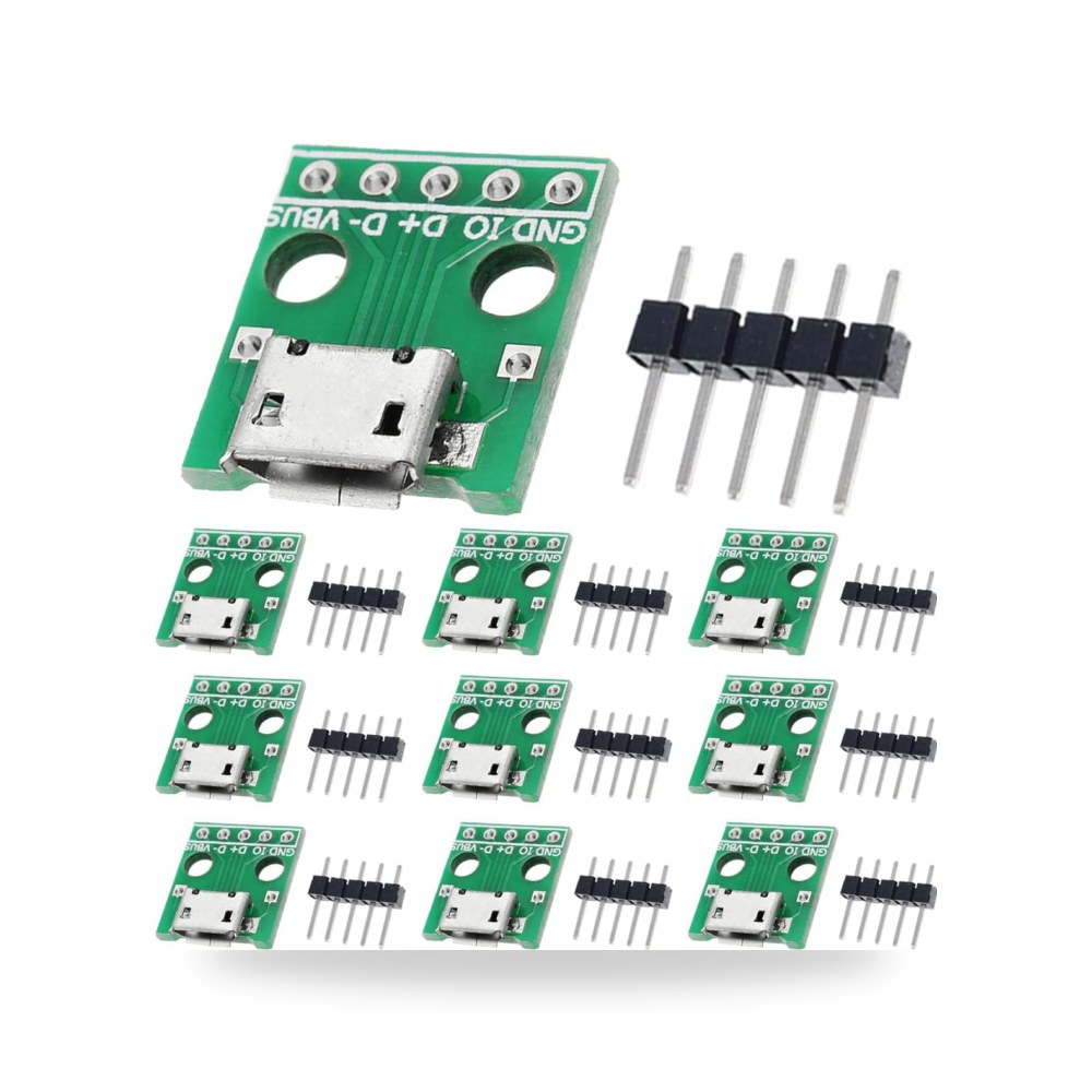 محول مايكرو USB انثى الى DIP قطع 2.54 مم 5