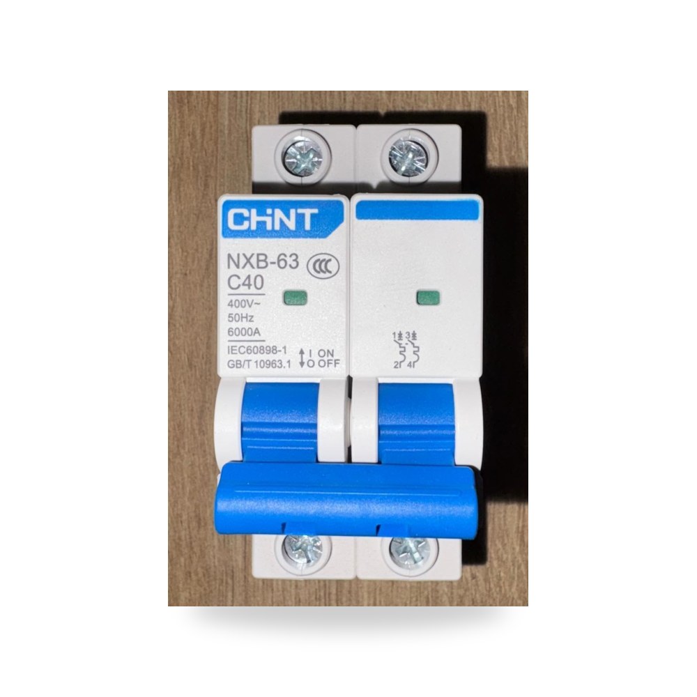 سكين قاطع دائرة كهربائية مصغر من شينت C40 2P IEC60898-1 موديل NXB-63
