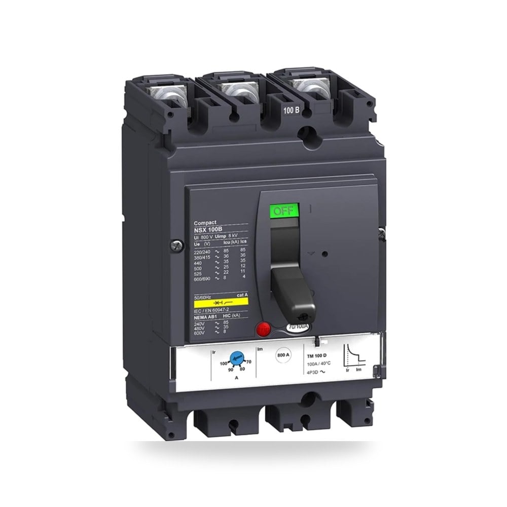 سكين MCCB NSX100B TMD 40A 3p2d 25kA علبة