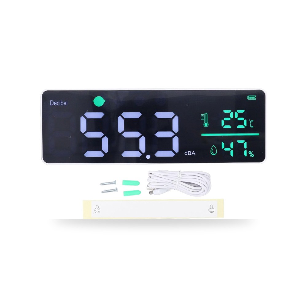 مقياس صوت من تورفيكس، كاشف مستوى الضوضاء مع شاشة LED لقياس