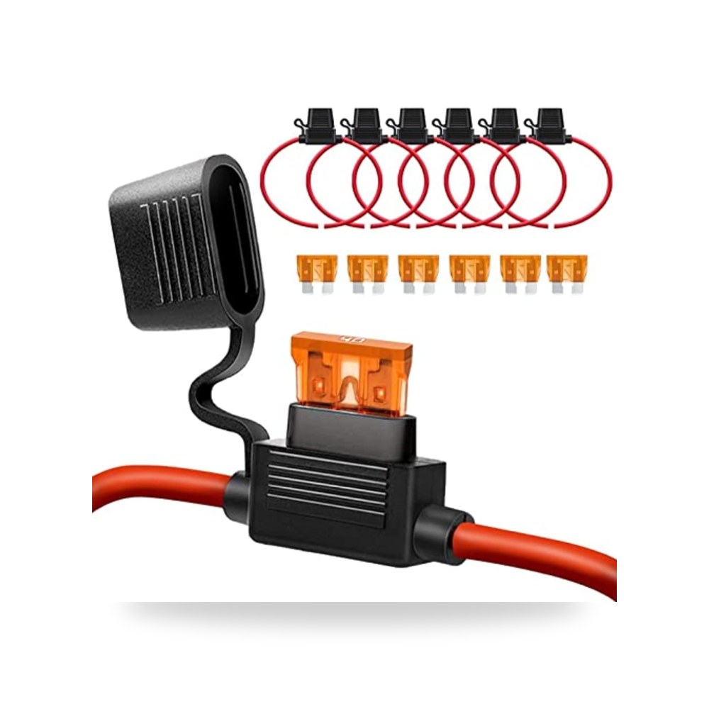 حامل صمامات مضمنة 10 AWG - حامل صمامات 12 فولت لـ 40 أمبير