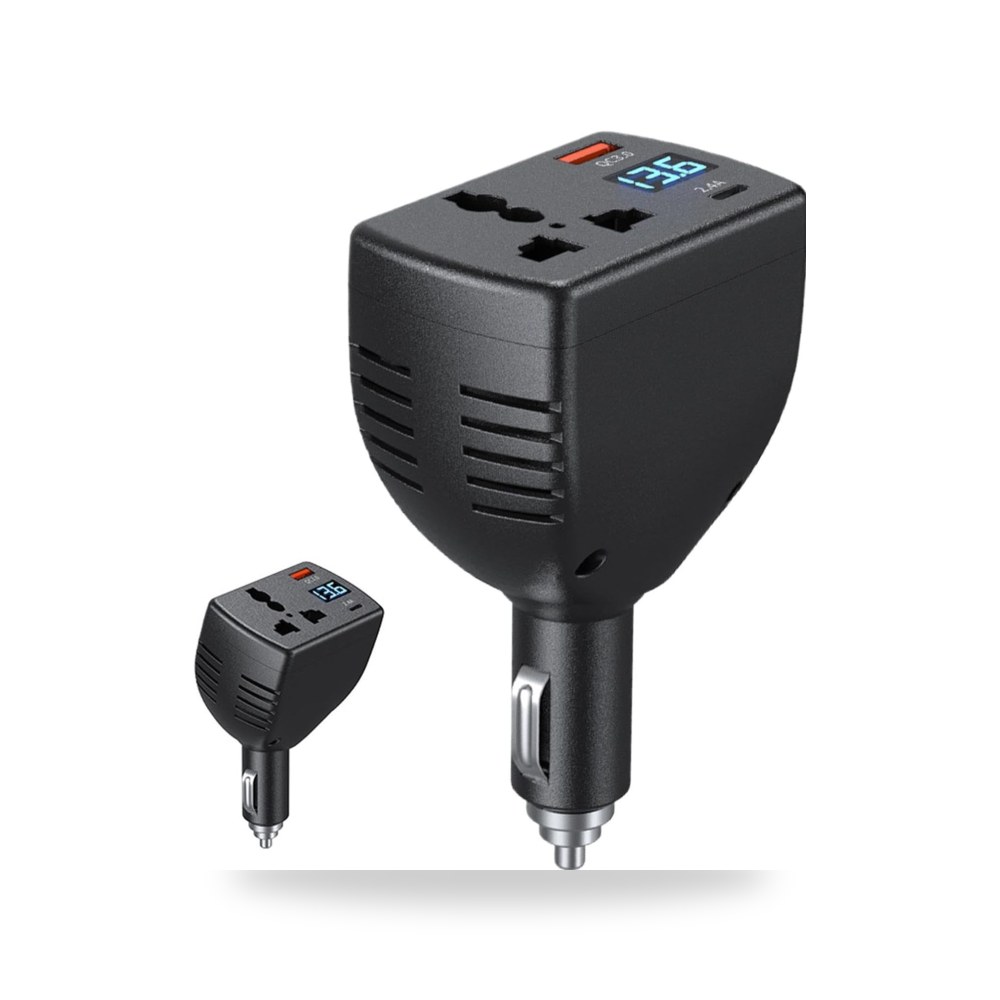 مقياس منفذ سيارة 150 واط تيار مستمر 12 فولت موديل USB-C