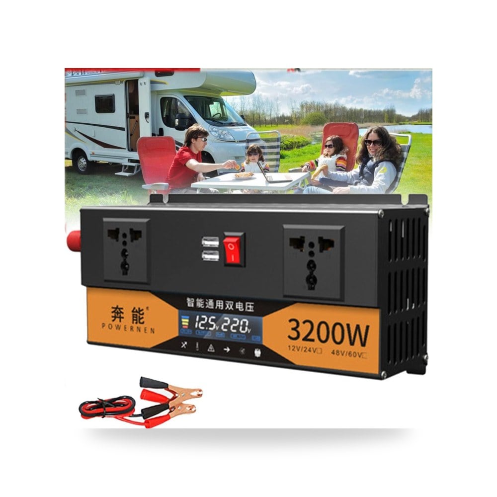 محول طاقة السيارة 2600W 3200W Sine Wave محول