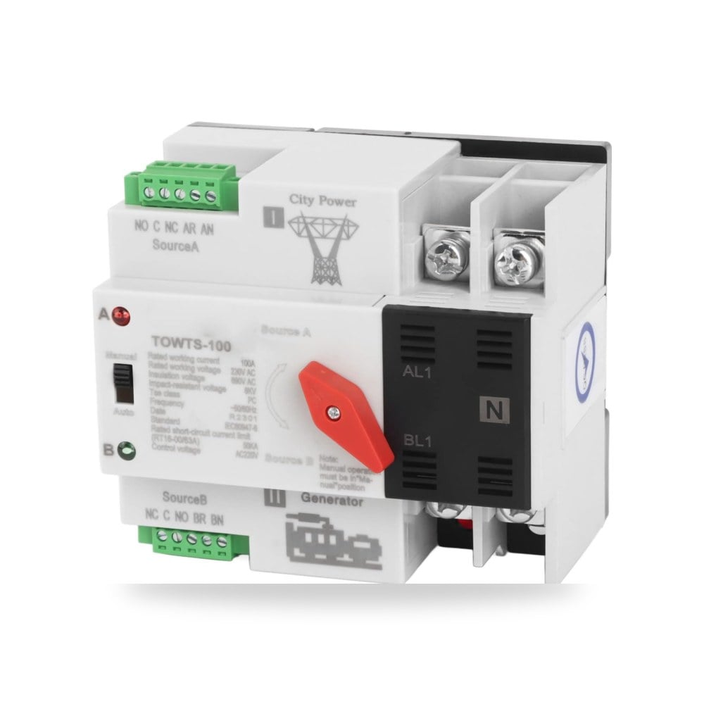 كريفوكت مفتاح تلقائي مزدوج الطاقة 2P 8KV ، مفتاح نقل تلقائي