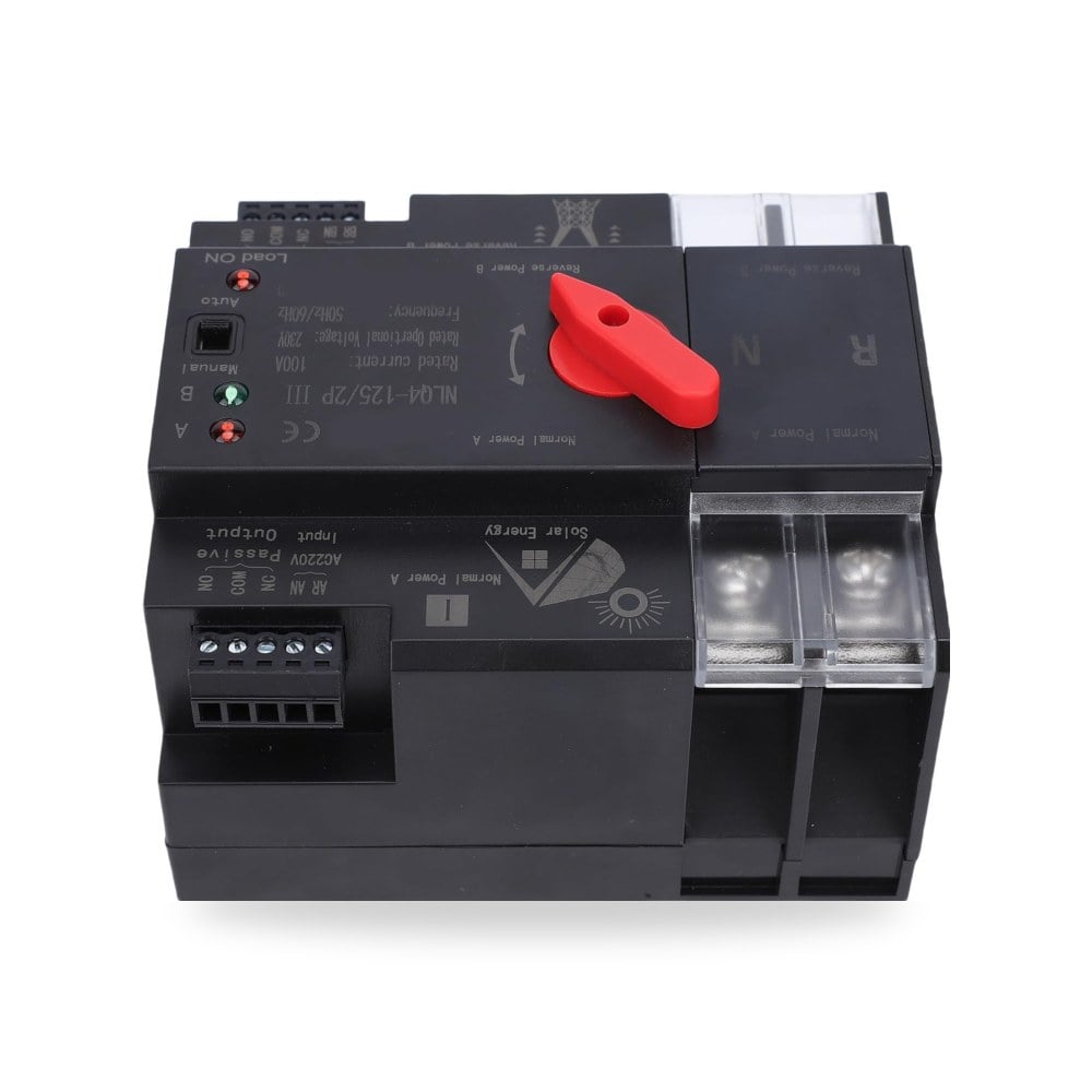 مفتاح نقل تلقائي مزدوج الطاقة من لوكيوت، 2P 100A AC 50 60Hz Luocute موديل PZ30