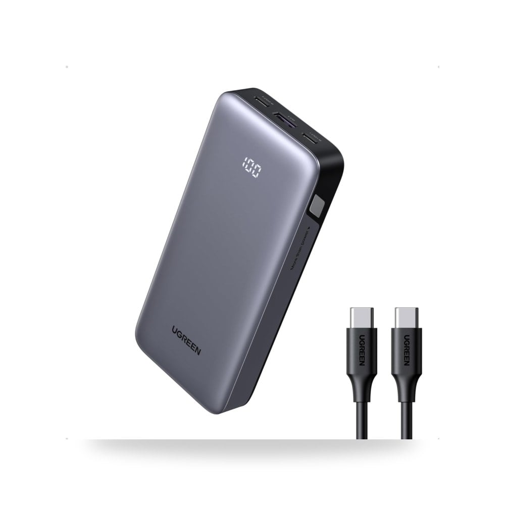 يوجرين باور بانك 20000mAh 30 واط مع 3 منافذ