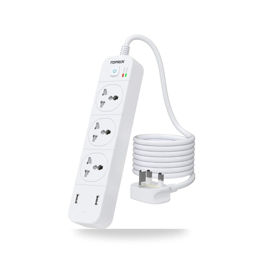 مفتاح مشترك كهرباء مع فتحات USB ومنافذ تمديد توبريك